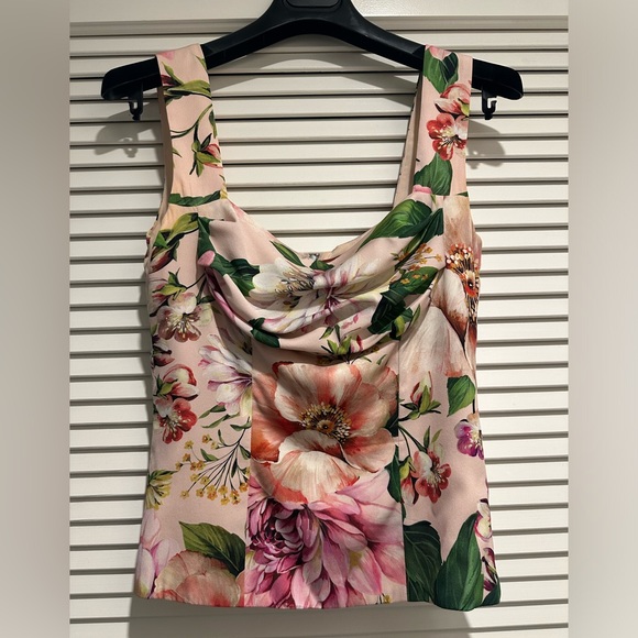 Dolce & Gabbana Charmeuse Floral Top, IT42, Perfect condition - Picture 6 of 16